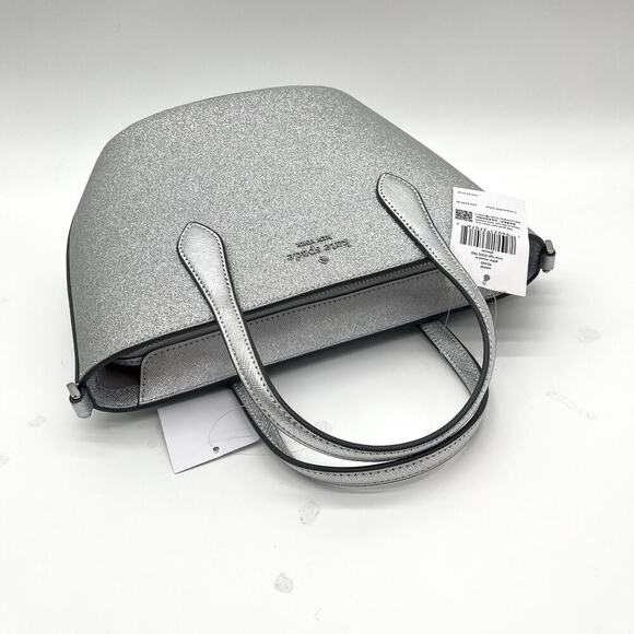 NWT Kate Spade Lunar Light (Silver) Glimmer Leather Satchel  KATE SPADE Limited Edition NWT, Glimmer Satchel Lunar Light, $329 Retail